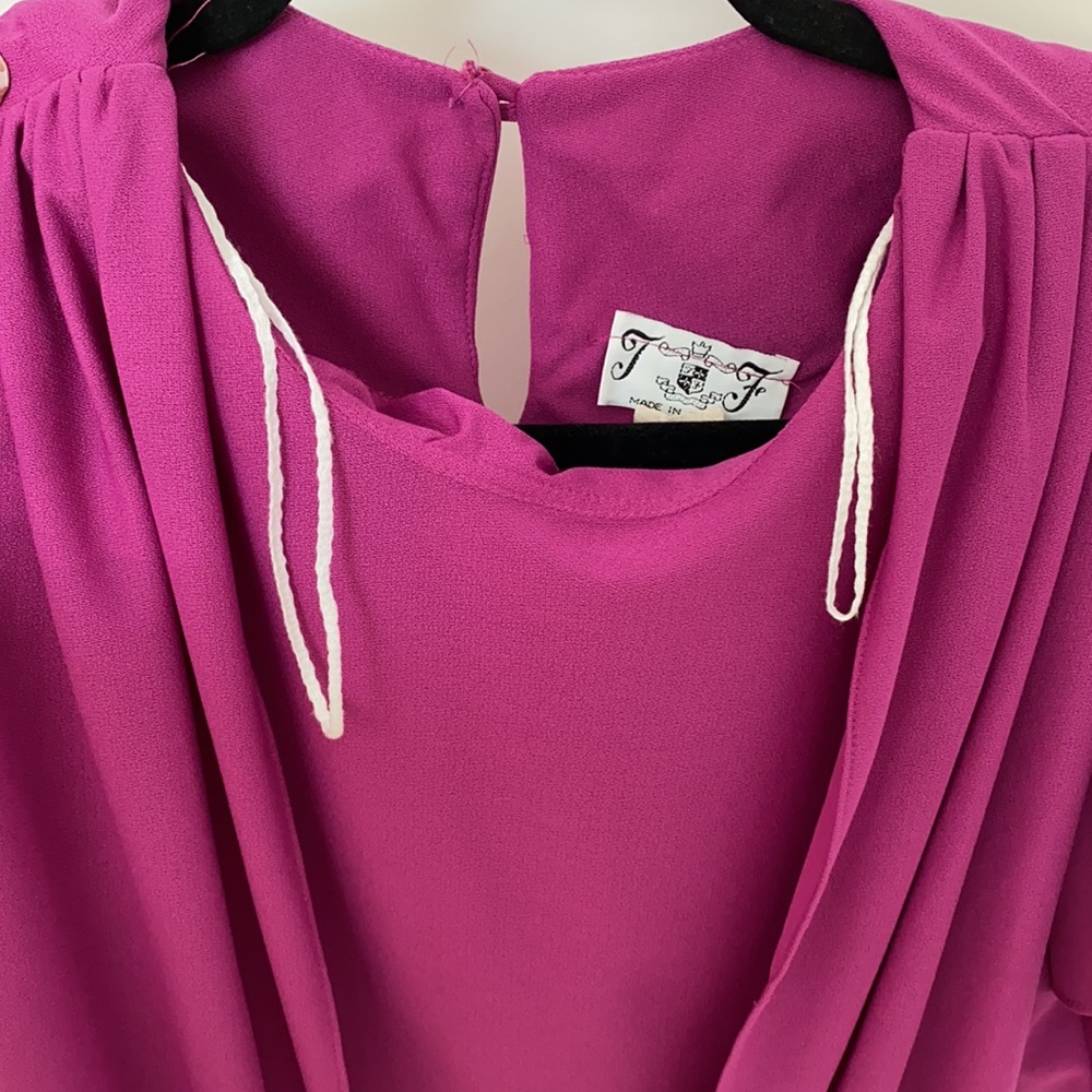 Vintage T Fe Magenta Drop Waist Dress - Picture 14 of 14